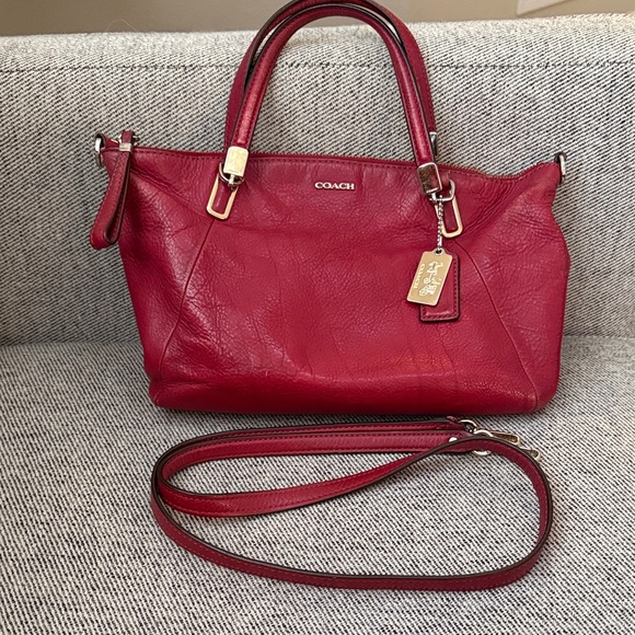 Coach | Bags | Coach Red Leather Satchel | Poshmark